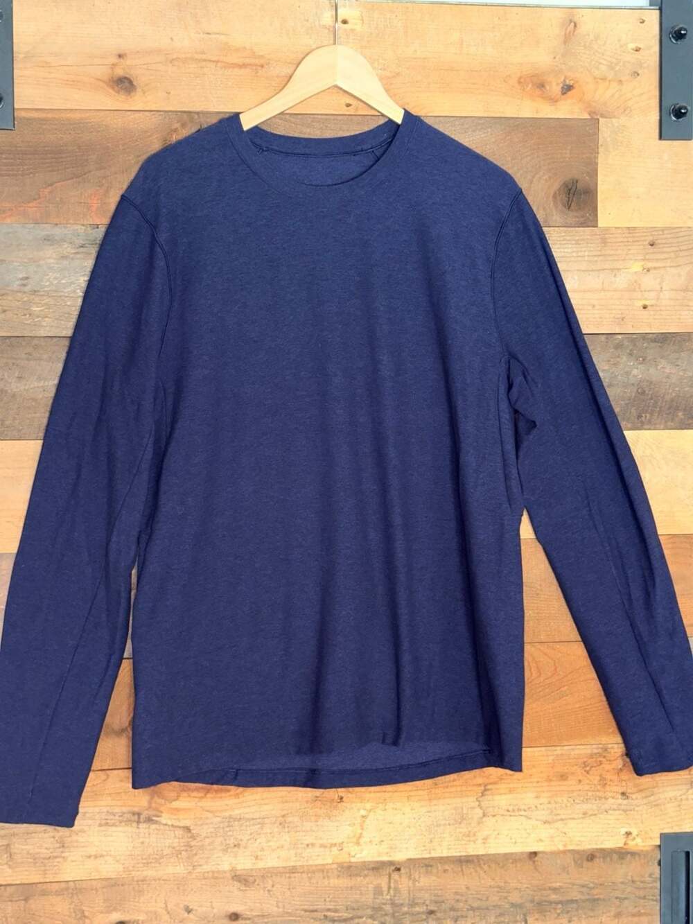Lululemon Surge Warm Long Sleeve Heathered Blue Size L 0809